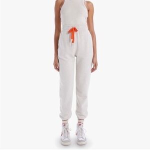 MOTHER NWT  Grey Joggers with Orange Accent XS